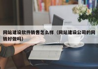 网站建设软件销售怎么样（网站建设公司的网销好做吗）