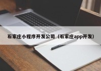 石家庄小程序开发公司（石家庄app开发）