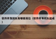 软件开发团队有哪些岗位（软件开发团队组成）