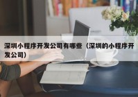 深圳小程序开发公司有哪些（深圳的小程序开发公司）