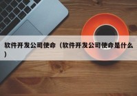 软件开发公司使命（软件开发公司使命是什么）