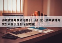 游戏软件开发公司属于什么行业（游戏软件开发公司属于什么行业类型）