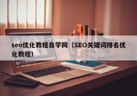 seo优化教程自学网（SEO关键词排名优化教程）