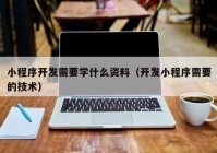 小程序开发需要学什么资料（开发小程序需要的技术）