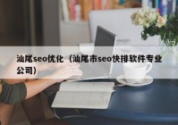 汕尾seo优化（汕尾市seo快排软件专业公司）