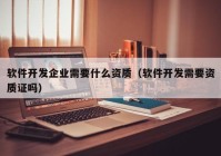 软件开发企业需要什么资质（软件开发需要资质证吗）