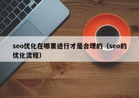 seo优化在哪里进行才是合理的（seo的优化流程）