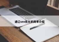 通辽seo优化的简单介绍