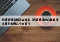 网站建设目标怎么确定（网站建设的总体目标主要包含哪几个方面?）