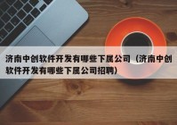 济南中创软件开发有哪些下属公司（济南中创软件开发有哪些下属公司招聘）